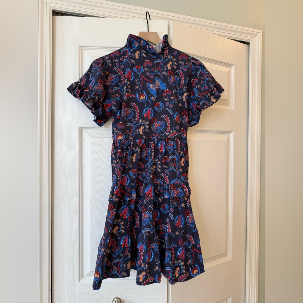Sail To Sable Aztec Floral Scalloped Edge Shirt Dress - Picture 9 of 11